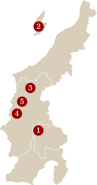 甲信越エリア：地図